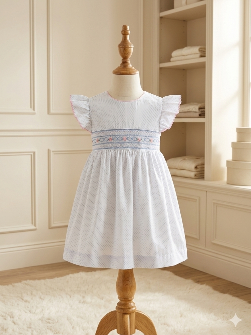 Petit Bebe Smocked Floral Dress – Classic Southern Charm (12M)